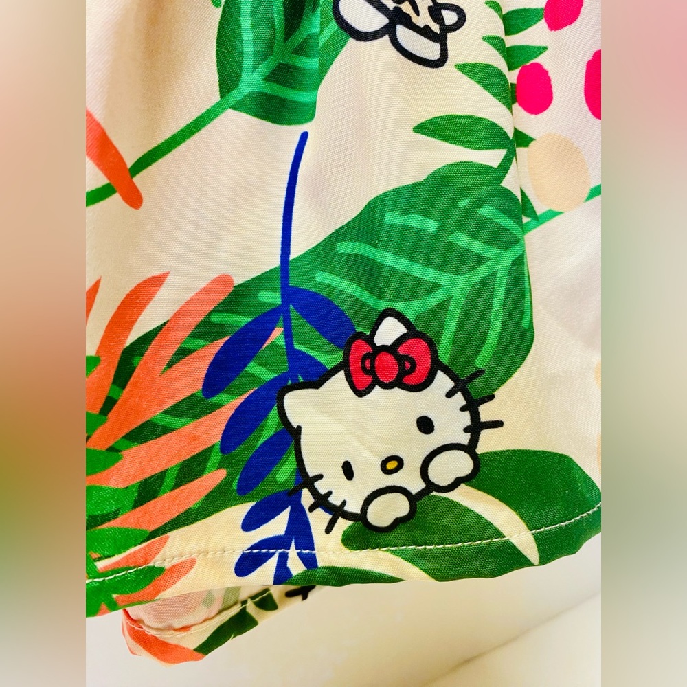 Hello Kitty and Friends Girls Off Shoulder Tropical Print Dress 9Y SHEIN X - Picture 12 of 16